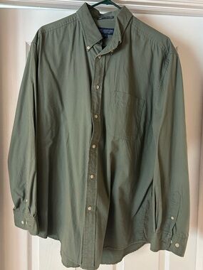 John Ashford Olive Green Button-Down Men's Shirt